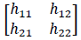 Microphone Array H11, H12, H21, H22